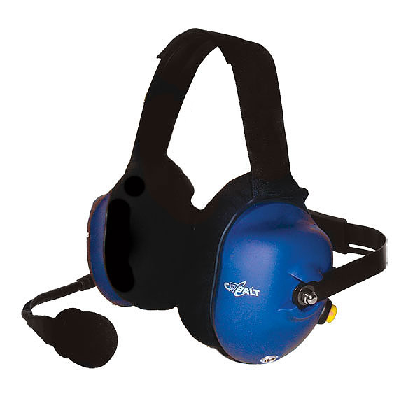 CH-20 Behind-the-head dual muff headset with yellow mute button, 24 dB NRR